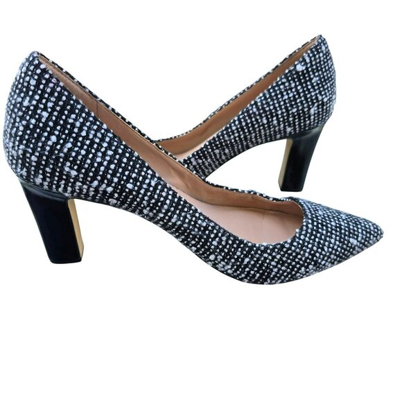 Cole Haan Grand 360 Womens Heels 9B Black & White Textured Fabric JJ4142 - Picture 2 of 9